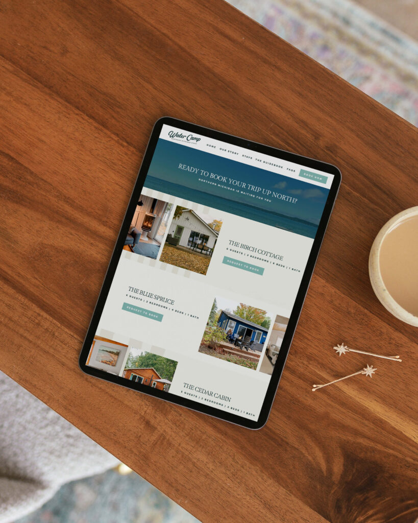 Water Camp website design
