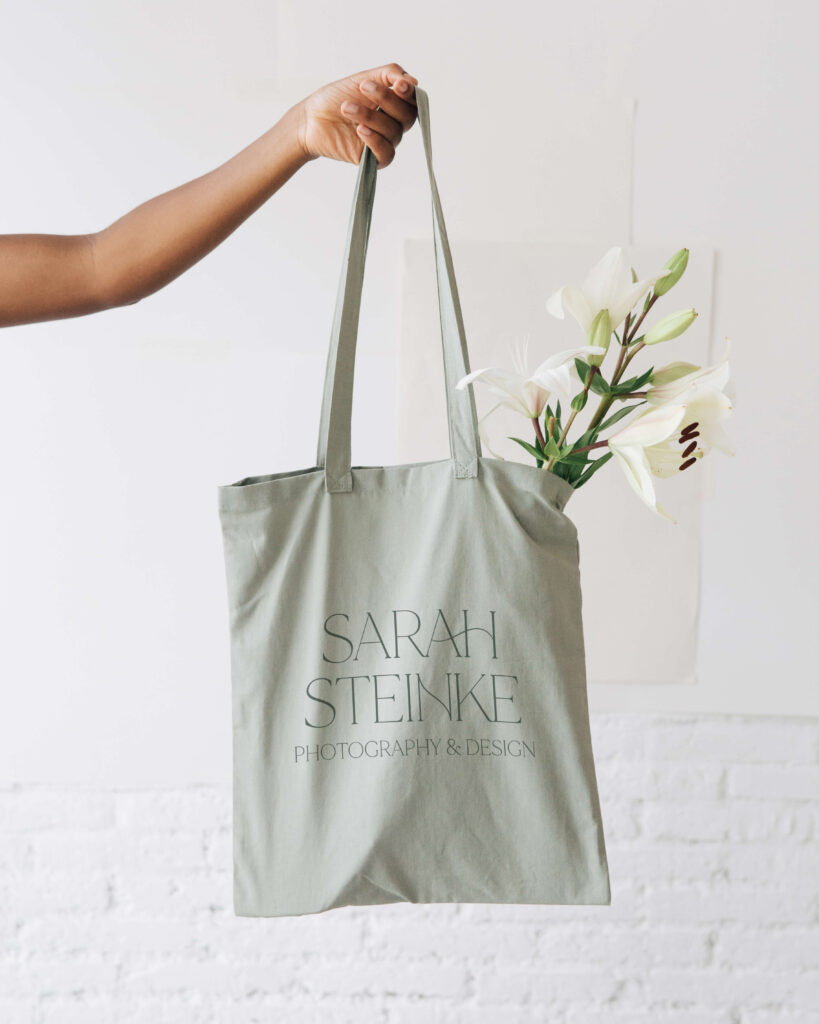 tote bag with logo for Sarah Steinke