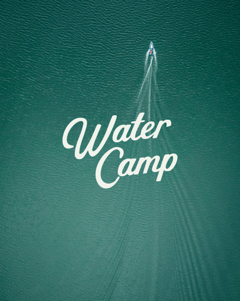 Custom logotype for Water Camp by Kylie Buss Design