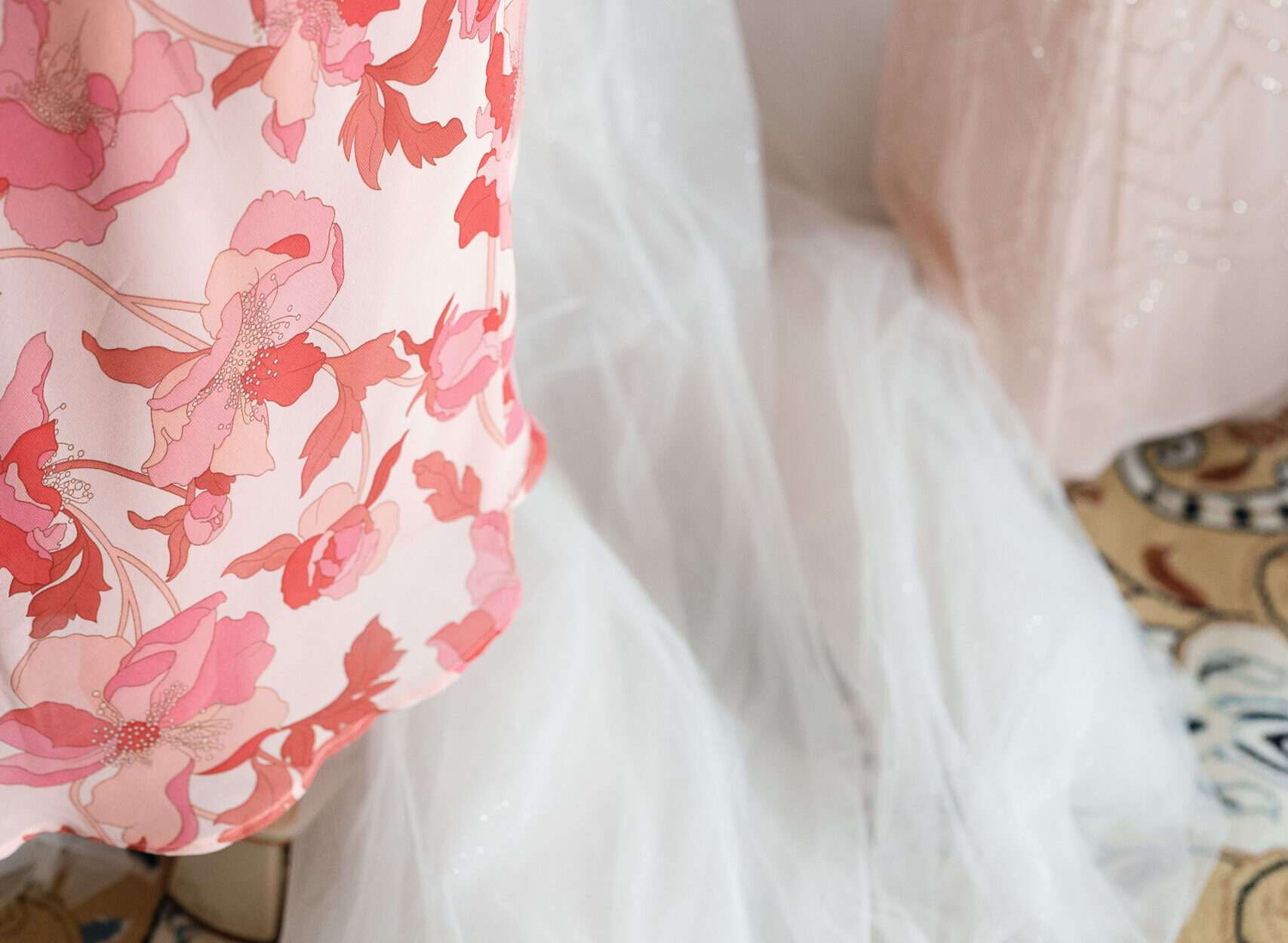 pink and white dresses