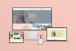 Kate Fleming senior photographer entire website design shown on various devices