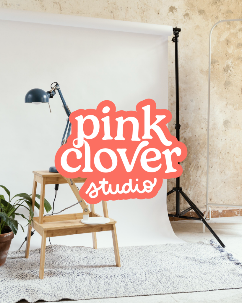 Pink Clover Playful Branding Logo