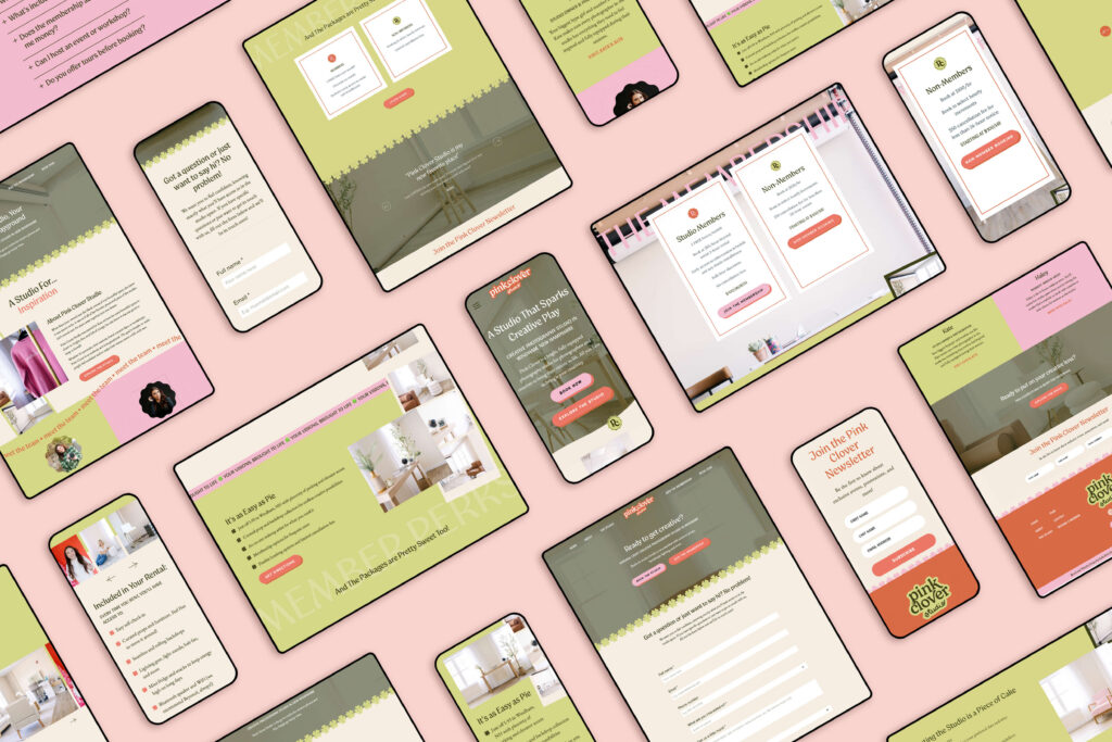 Pink Clover Studio Website Design
